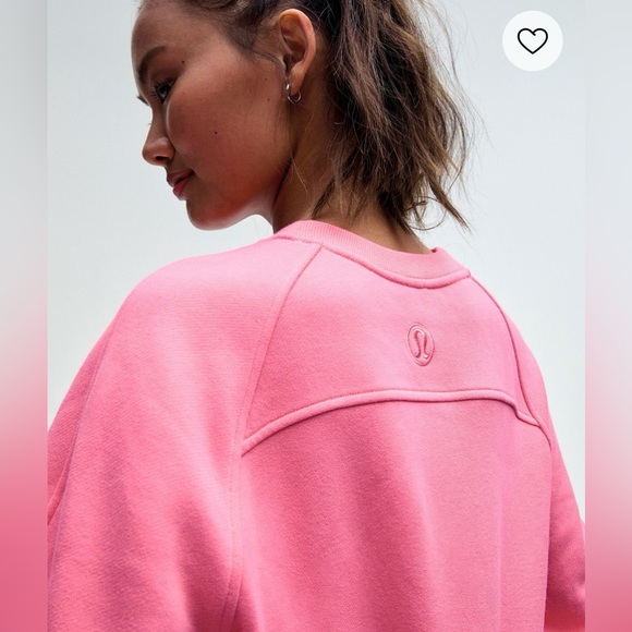NEW Lululemon Scuba Oversized Wordmark Pullover Sweatshirt Sakure Pink M/L - Picture 4 of 13